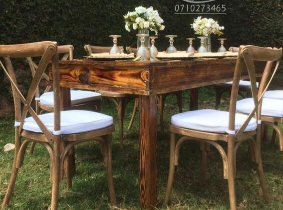 Hire Clean Wooden Table Just Made For You, Nairobi. Rustic Furniture For Hire Nairobi