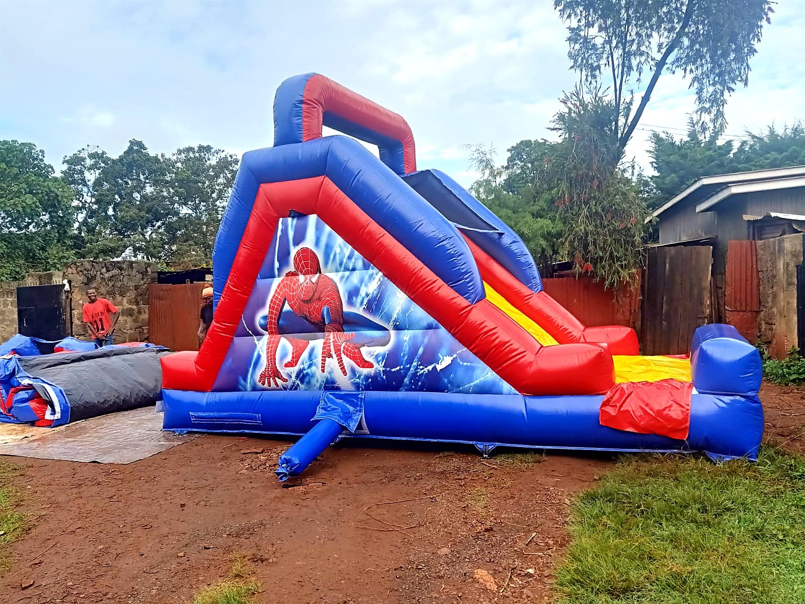 Spiderman Bounce Bouncy Dry Slide for hire in Nairobi