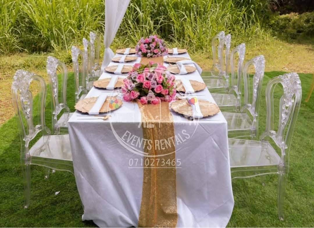 Crystal Clear Ghost Chairs for hire in Nairobi
