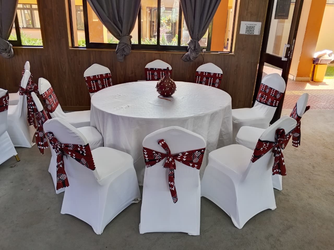 African Themed Dressed Chair for hire in Nairobi - view 2